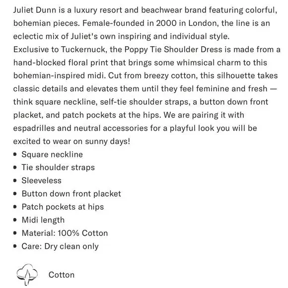 TUCKERNUCK Juliet Dunn Exclusive Poppy Tie Shoulder Dress NWT Size 2 - Picture 8 of 10